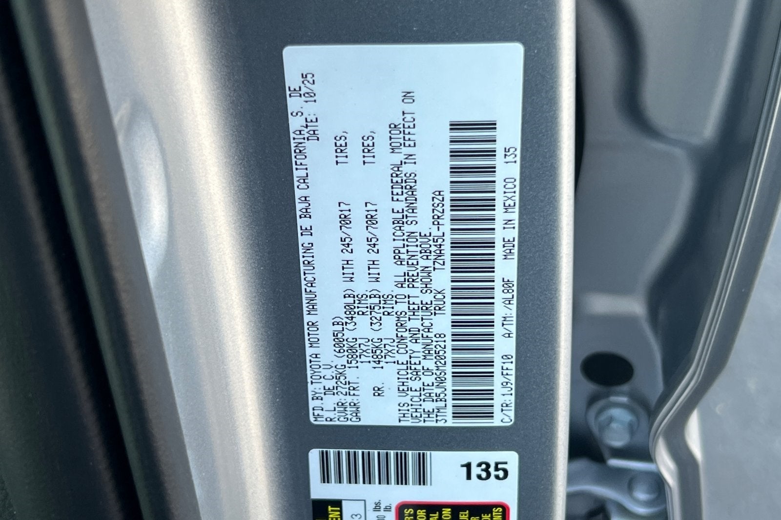 2025 Toyota Tacoma SR5